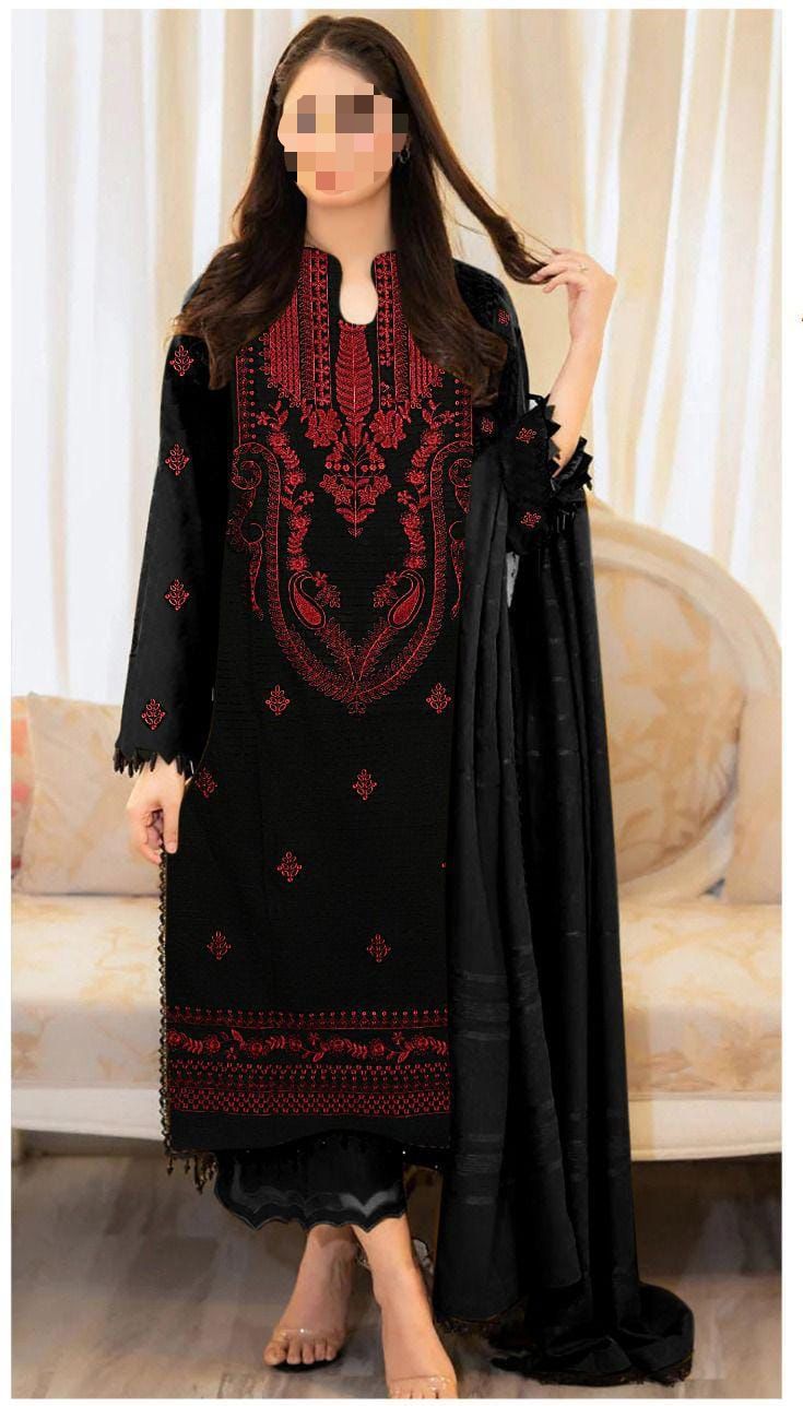 3 PIECE EMBRODID ELEGENT DRESS FOR WOMEN