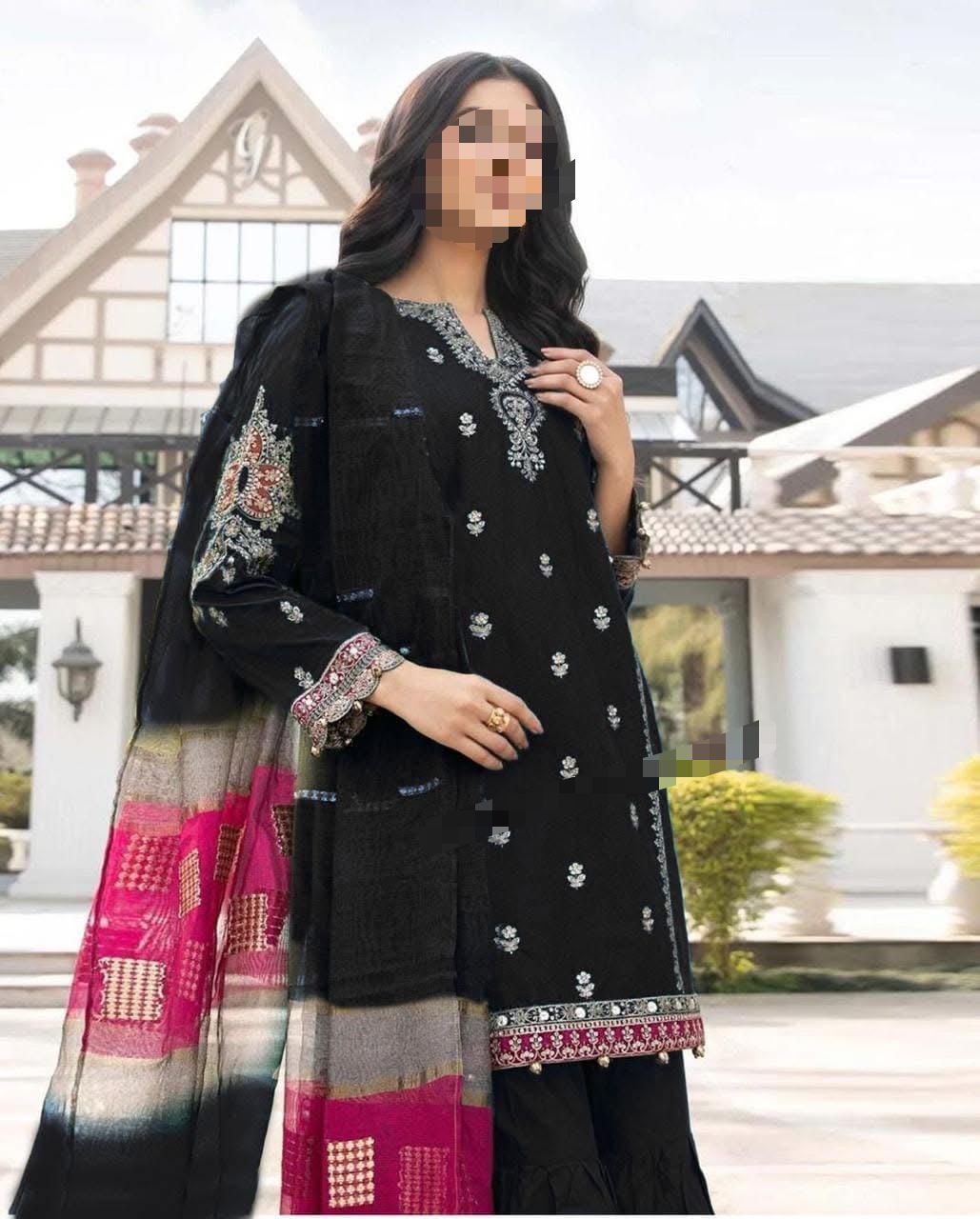 3 PIECE ELEGENT EMBRODID DRESS FOR WOMEN