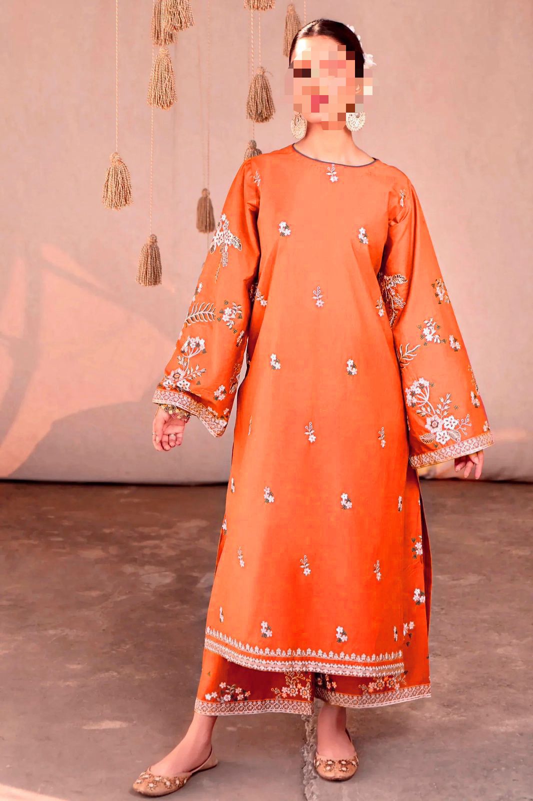 BEAUTIFUL 2 PIECE EMBRODID DRESS FOR WOMEN