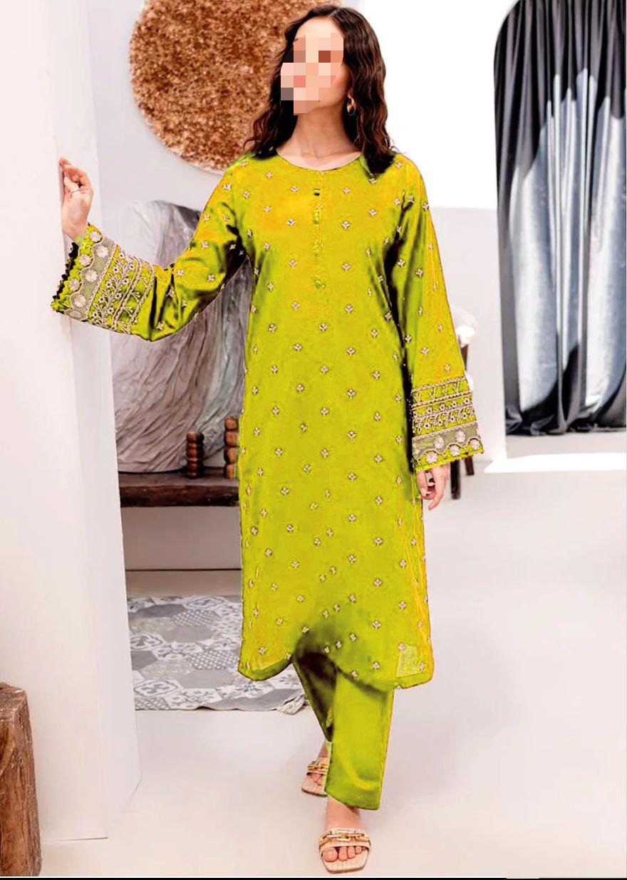 WOW ! 2 PIECE EMBRODID DRESS FOR WOMEN