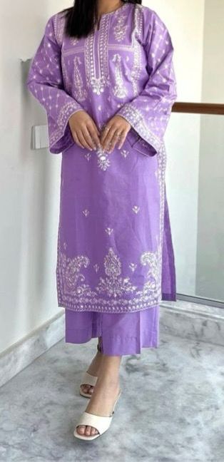 2 PIECE EMBRODID DRESS FOR WOMEN