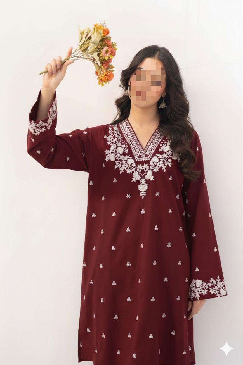BEAUTIFUL EMBRODID 2 PIECE DRESS FOR WOMEN