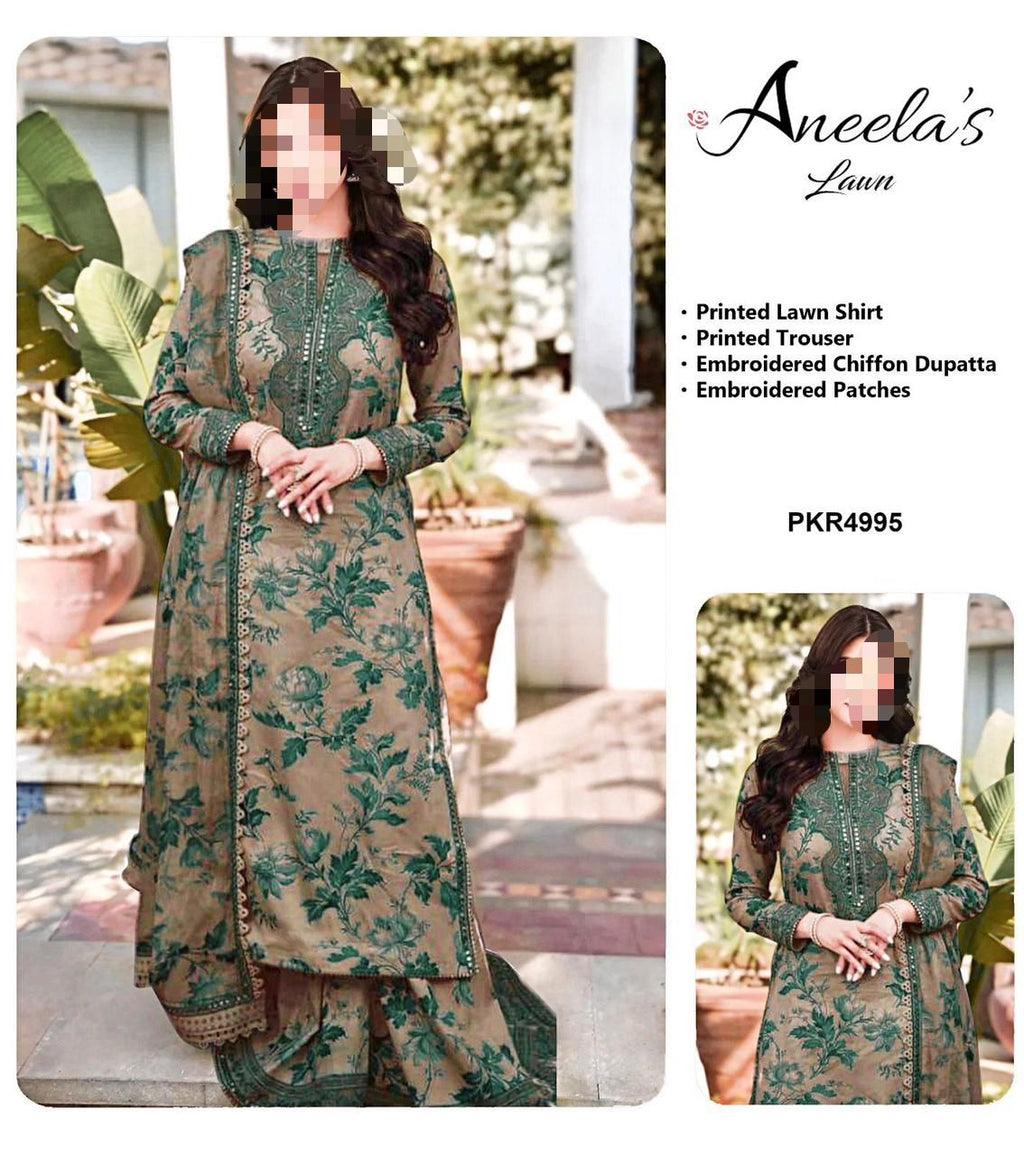 3 PIECE BEAUTIFUL LAWN DRESS FOR WOMEN
