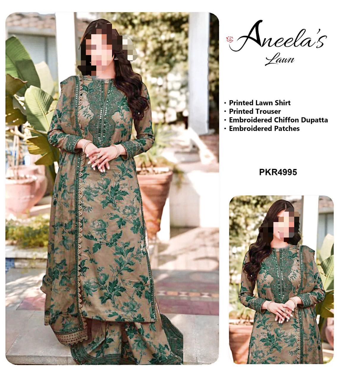 3 PIECE BEAUTIFUL LAWN DRESS FOR WOMEN