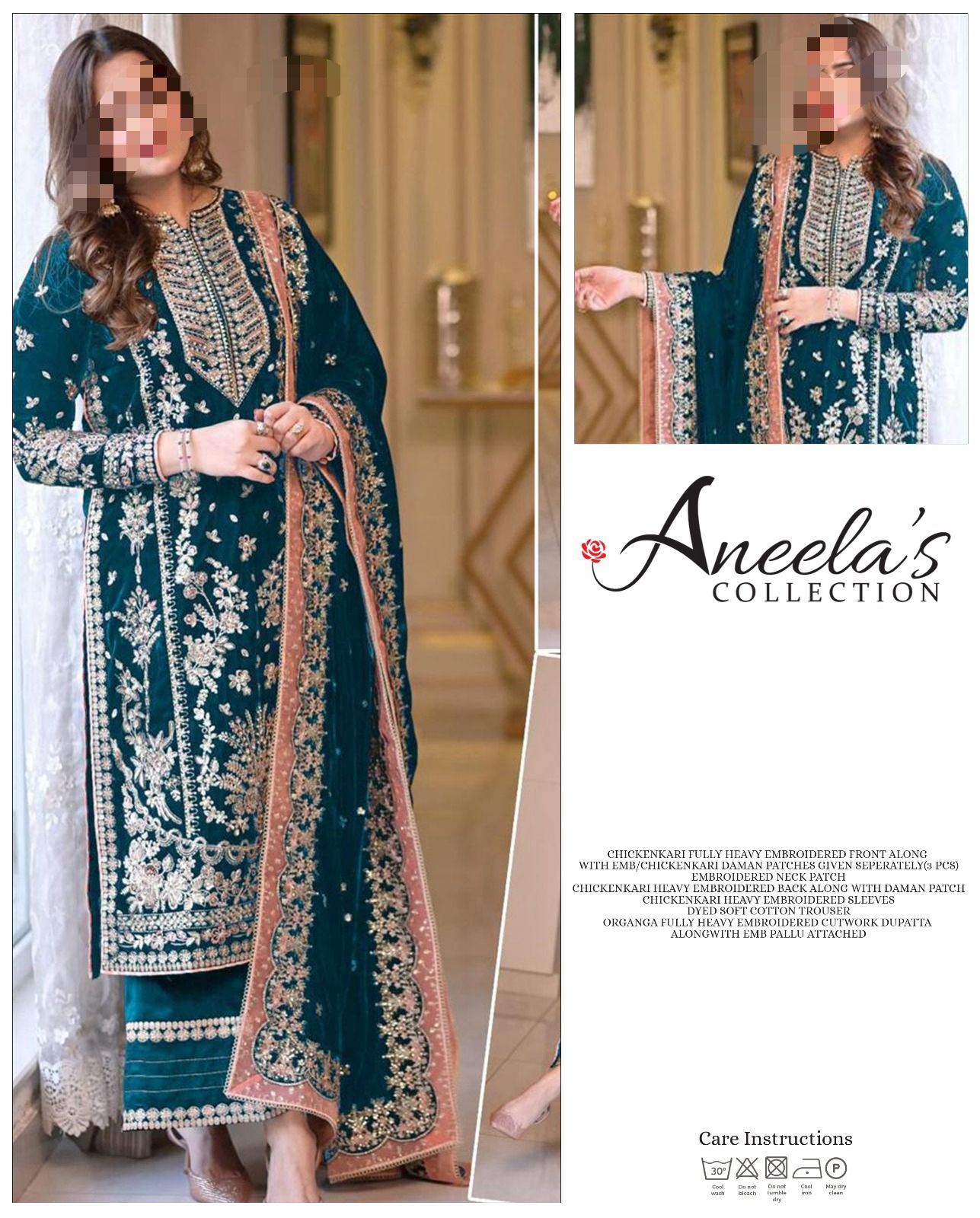 3 PIECE LUXURY LAWN DRESS FOR WOMEN