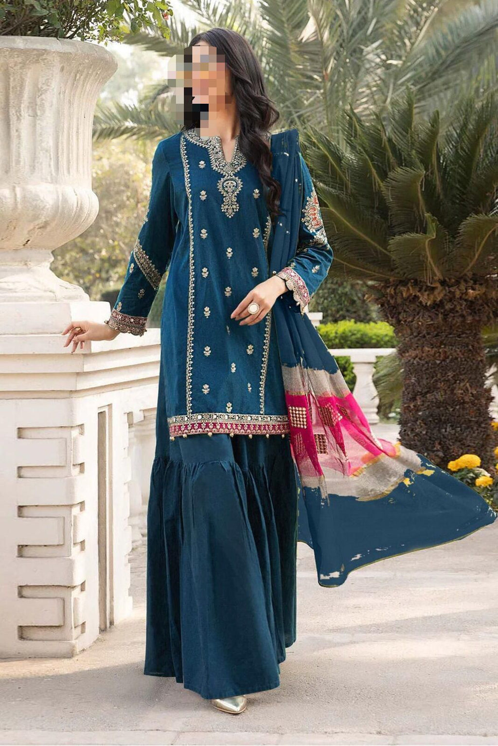 3 PIECE ELEGENT EMBRODID DRESS FOR WOMEN