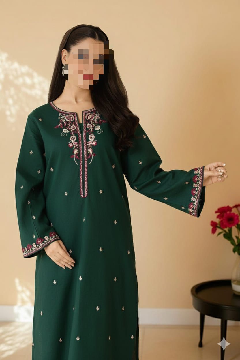 ELEGENT 2 PIECE EMBROIDED DRESS FOR WOMEN