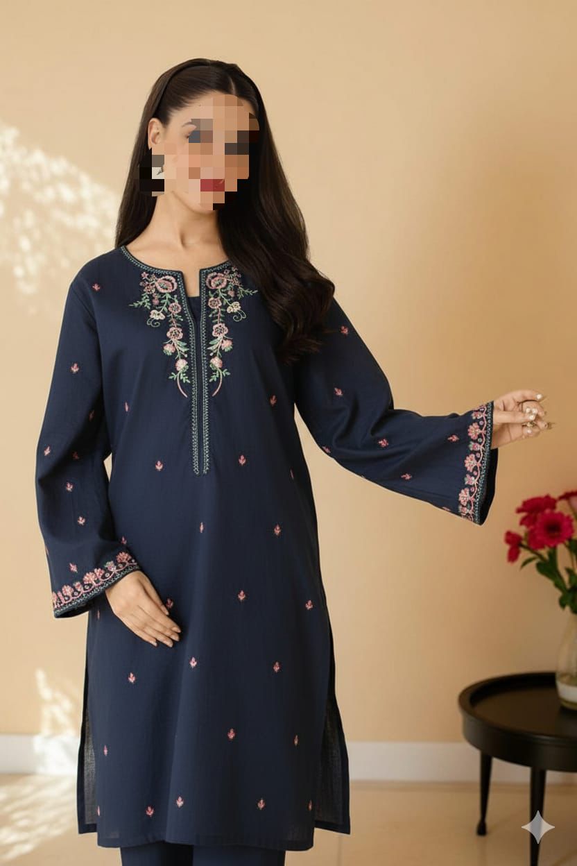 ELEGENT 2 PIECE EMBROIDED DRESS FOR WOMEN