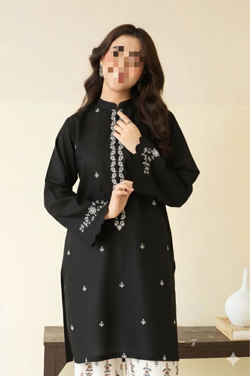 2 PIECE EMBRODID DRESS FOR WOMEN