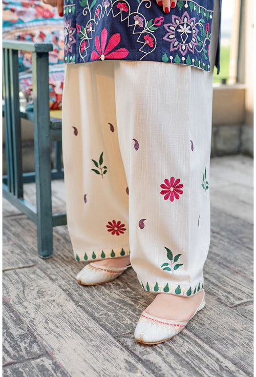 2 PIECE BEAUTIFUL EMBRODID DRESS FOR WOMEN