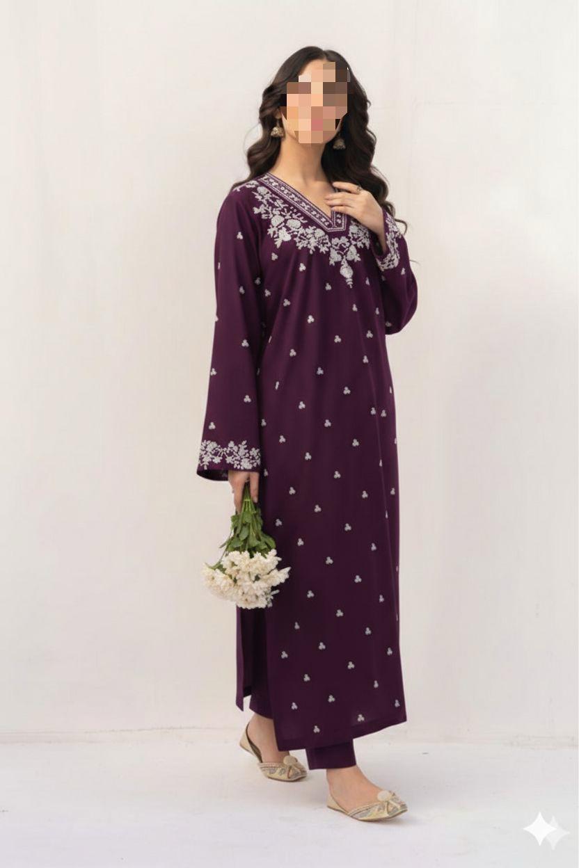 BEAUTIFUL EMBRODID 2 PIECE DRESS FOR WOMEN