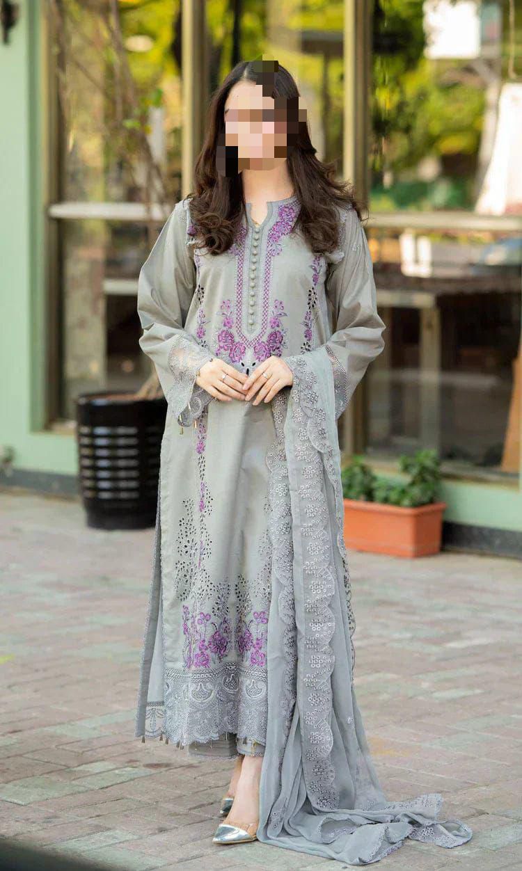 3 PIECE LUXURY LAWN DRESS FOR WOMEN
