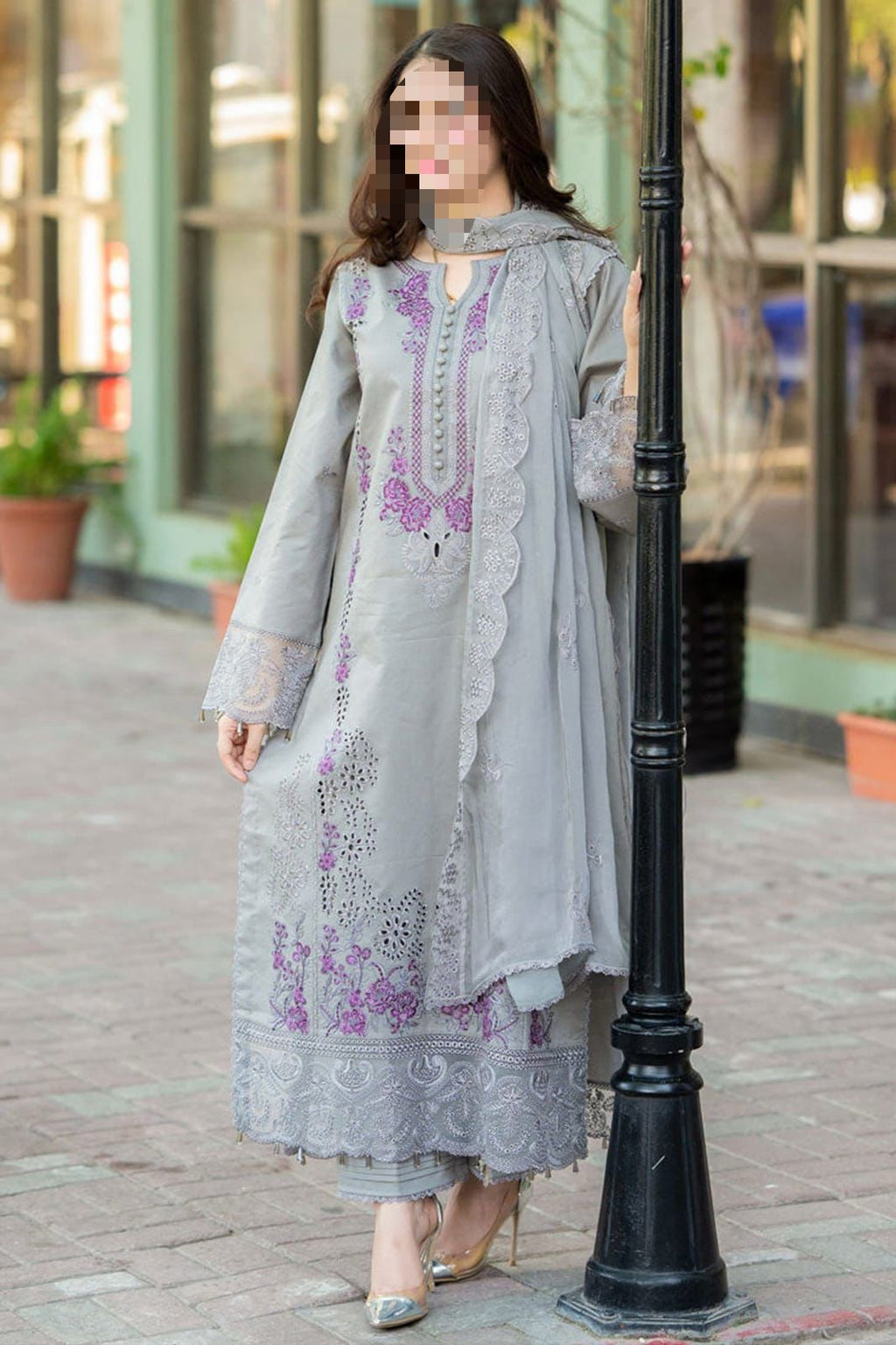 3 PIECE LUXURY LAWN DRESS FOR WOMEN